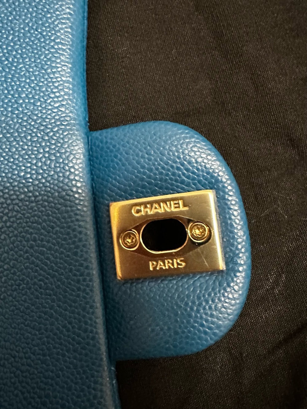 CHANEL Small Quilted Top Handle Shoulder Bag in Teal Blue with Gold Hardware - Picture 3 of 12